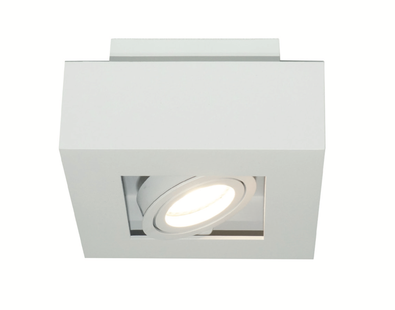 Artdelight Bosco - opbouwspot 1L - 14 x 14 x 8,6 cm - wit