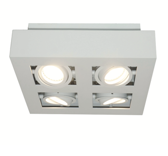 Artdelight Bosco - opbouwspot 4L - 25 x 25 x 8,6 cm - wit