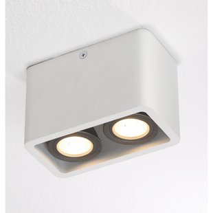 Artdelight Bronx2 - opbouwspot 2L - 13 x 7 x 8,5 cm - wit