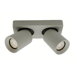 Artdelight Megano - opbouwspot 2L - 20 x 10 x 11,5 cm - zijdegrijs