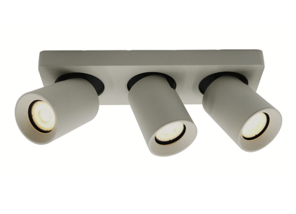 Artdelight Megano - opbouwspot 3L - 30 x 10 x 11,5 cm - zijdegrijs