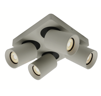 Artdelight Megano - opbouwspot 4L - 20 x 20 x 11,5 cm - zijdegrijs