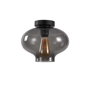 Artdelight Toronto - plafondverlichting - Ø 26,5 x 18,5 cm - gerookt