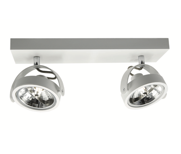 Artdelight Wajer - opbouwspot 2L - 40 x 12 x 14 - 2 x 3,5W dimbaar LED incl. - wit