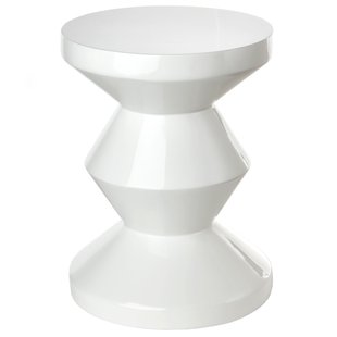 POLSPOTTEN Zig Zag Bijzettafel Gelakt White