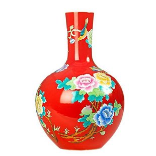 POLSPOTTEN Ball Body Vaas Rood