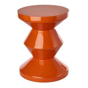 POLSPOTTEN Zig Zag Bijzettafel Gelakt Oranje POLSPOTTEN Zig Zag Bijzettafel Gelakt Oranje