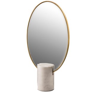 POLSPOTTEN Mirror Oval Marble White Tafelspiegel
