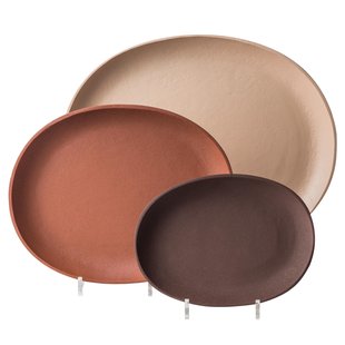 POLSPOTTEN Tray Greek Dienblad Set Van 3 Bruin