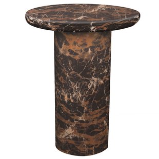 POLSPOTTEN Mob Bijzettafel Marmer Look Bruin