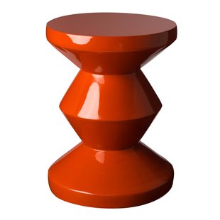 POLSPOTTEN Zig Zag Bijzettafel Gelakt Coral