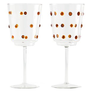 POLSPOTTEN Nob Wijnglas Set Van 2 Amber