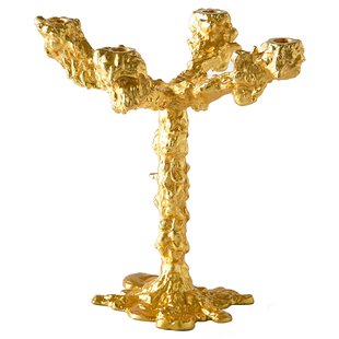 POLSPOTTEN Drip Kandelaar 4-arm Goud