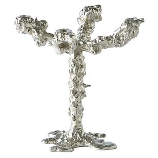 POLSPOTTEN Drip Kandelaar 4-arm Zilver