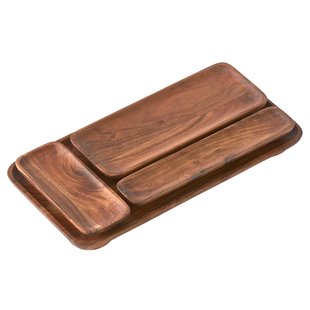 POLSPOTTEN Planki Dienblad Set Van 4 Naturel