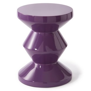 POLSPOTTEN Zig Zag Bijzettafel Gelakt Dark Purple