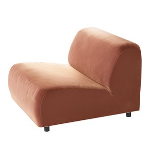 POLSPOTTEN A-Round-U Bank Middenstuk Fluweel Donkerbruin