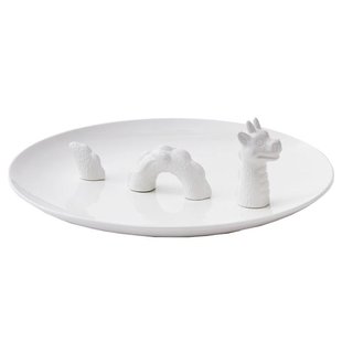 POLSPOTTEN Dragon Plate Dienblad&Oslash;40 Wit