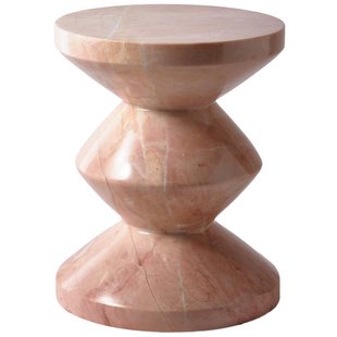 POLSPOTTEN Zig Zag Bijzettafel Marmer Roze