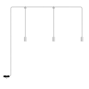 Creative Cables Eiva E-snake - draagbare lichtslinger -  2,7 meter totale lengte - 3 x Eiva 3-way E27 fitting met siliconen kabelhouder - IP65 - wit