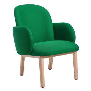 Puik Dost Fauteuil Eiken Onderstel Donkergroen