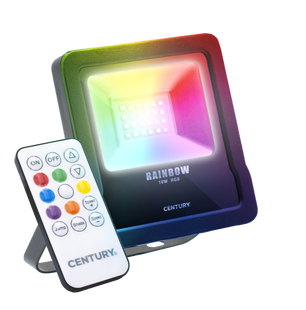 Century Italia Rainbow - verstraler - 10 x 2,7 x 12,5 cm - 10W LED incl. - instelbare lichtkleur - IP65 - zwart