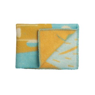 R&oslash;ros Tweed ByHands Bamse Baby Plaid 67x100 Turqoise/Orange