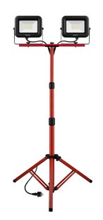 Century Italia Rework - verstraler op statief - 68 x 160 cm - 2 x 50W LED incl. - IP65 - 4000K - zwart en rood