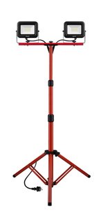 Century Italia Rework - verstraler op statief - 68 x 160 cm - 2 x 30W LED incl. - IP65 - 4000K - zwart en rood