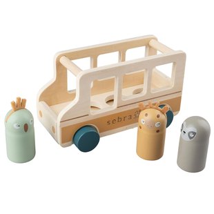 Sebra Sebra Wildlife Houten Bus Speelgoed