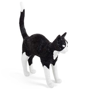 Seletti Jobby The Cat Tafellamp LED Oplaadbaar Zwart/wit
