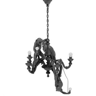 Seletti Monkey Kroonluchter Zwart