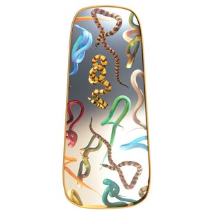 Seletti Mirror Gold Frame Spiegel 62x140 Snakes