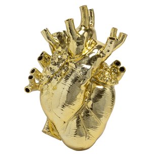 Seletti Love In Bloom Giant Hart Vaas Goud