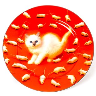 Seletti Toiletpaper Dinerbord&Oslash;27 Porselein Kitten