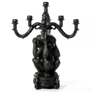 Seletti Monkey Giant Burlesque Kandelaar Zwart Seletti Monkey Giant Burlesque Kandelaar Zwart