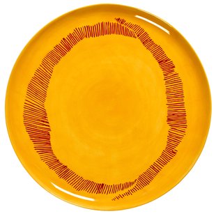 Serax Feast By Ottolenghi Serveerschaal&Oslash;35 Yellow Swirl Stripes Red