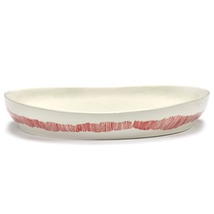 Serax Feast By Ottolenghi Serveerschaal&Oslash;36 White Stripes Red