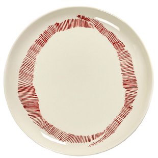 Serax Feast By Ottolenghi Dinerbord&Oslash;22.5 White Swirl Stripes Red