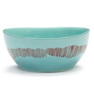 Serax Feast By Ottolenghi Kom&Oslash;16 Azure Swirl Stripes Red