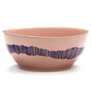 Serax Feast By Ottolenghi Kom&Oslash;16 Pink Stripes Blue