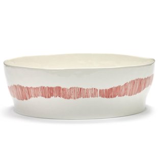 Serax Feast By Ottolenghi Saladeschaal&Oslash;28.5 White Swirl Stripes