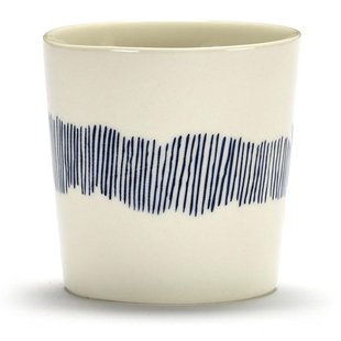 Serax Feast By Ottolenghi Mok 25cl White Stripes Blue