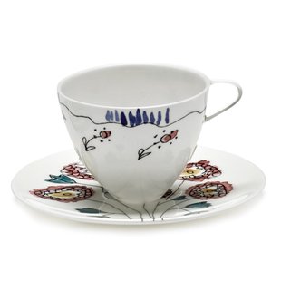 Serax Midnight Flowers By Marni Anemone Milk Koffie Mok + Schotel