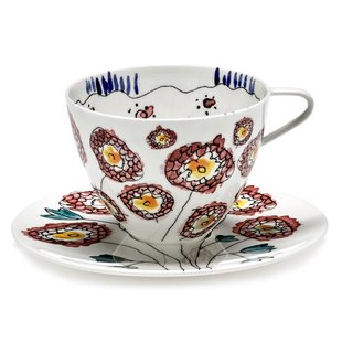 Serax Midnight Flowers By Marni Anemone Milk Cappuccino Mok + Schotel