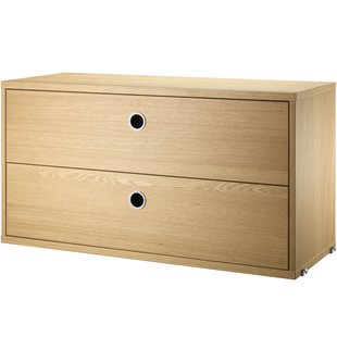 String Furniture Ladekast Met Twee Lades 78 X 30 X 42 Cm Eiken
