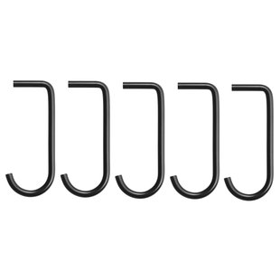 String Furniture Hook Set Van 5 Zwart String Furniture Hook Set Van 5 Zwart