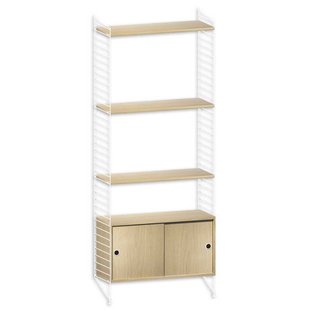 String Furniture Hoge Kast Small Wit/eiken