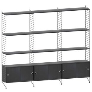 String Furniture Hoge Kast Large Zwart