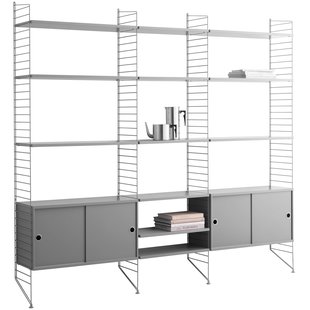 String Furniture Hoge Kast 2 Large Grijs String Furniture Hoge Kast 2 Large Grijs